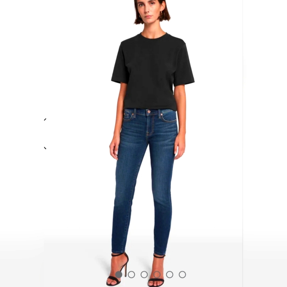 NWT Women's 7 For All Mankind Midrise Skinny Ankle Jean Size 32